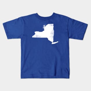 Ski New York State Skier Kids T-Shirt